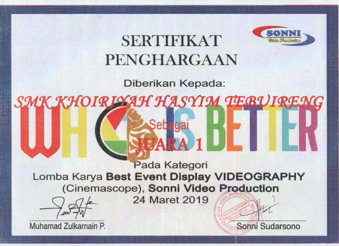 2019 - JUARA 1 LOMBA KARYA BEST EVENT DISPLAY PHOTOGRAPHY TAHUN 2019