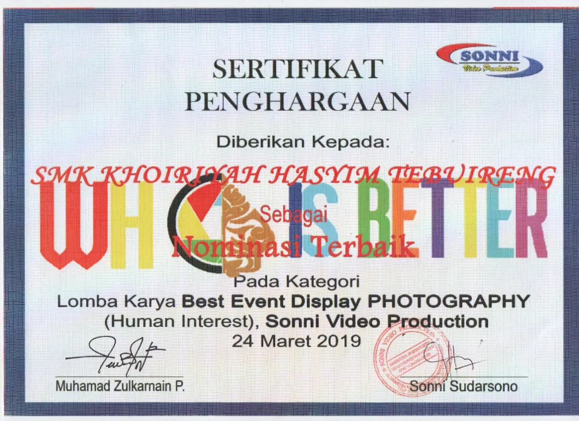 2019 - JUARA NOMINASI TERBAIK LOMBA KARYA BEST EVENT DISPLAY PHOTOGRAPHY TAHUN 2019