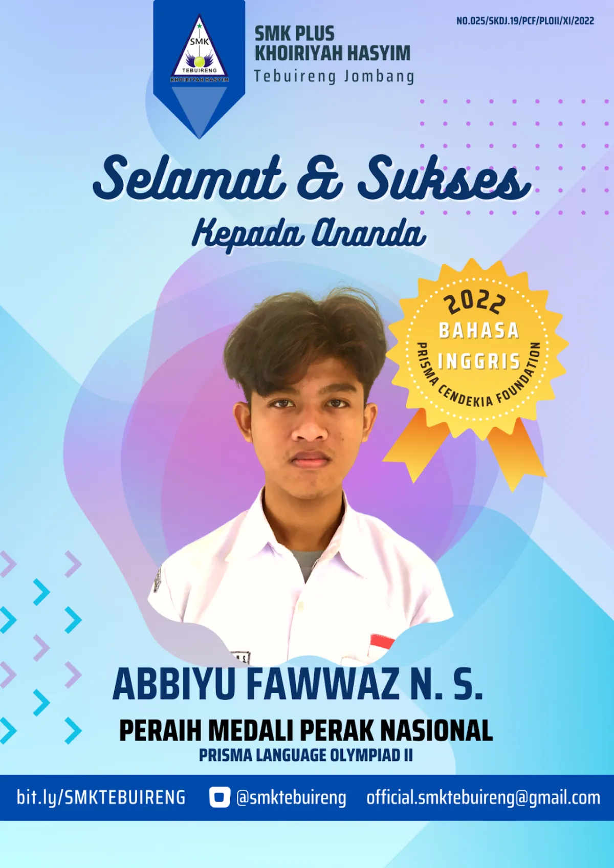 2022 - PERAK PRISMA LANGUAGE OLYMPIAD II (BAHASA INGGRIS) TAHUN 2022 ABBIYU