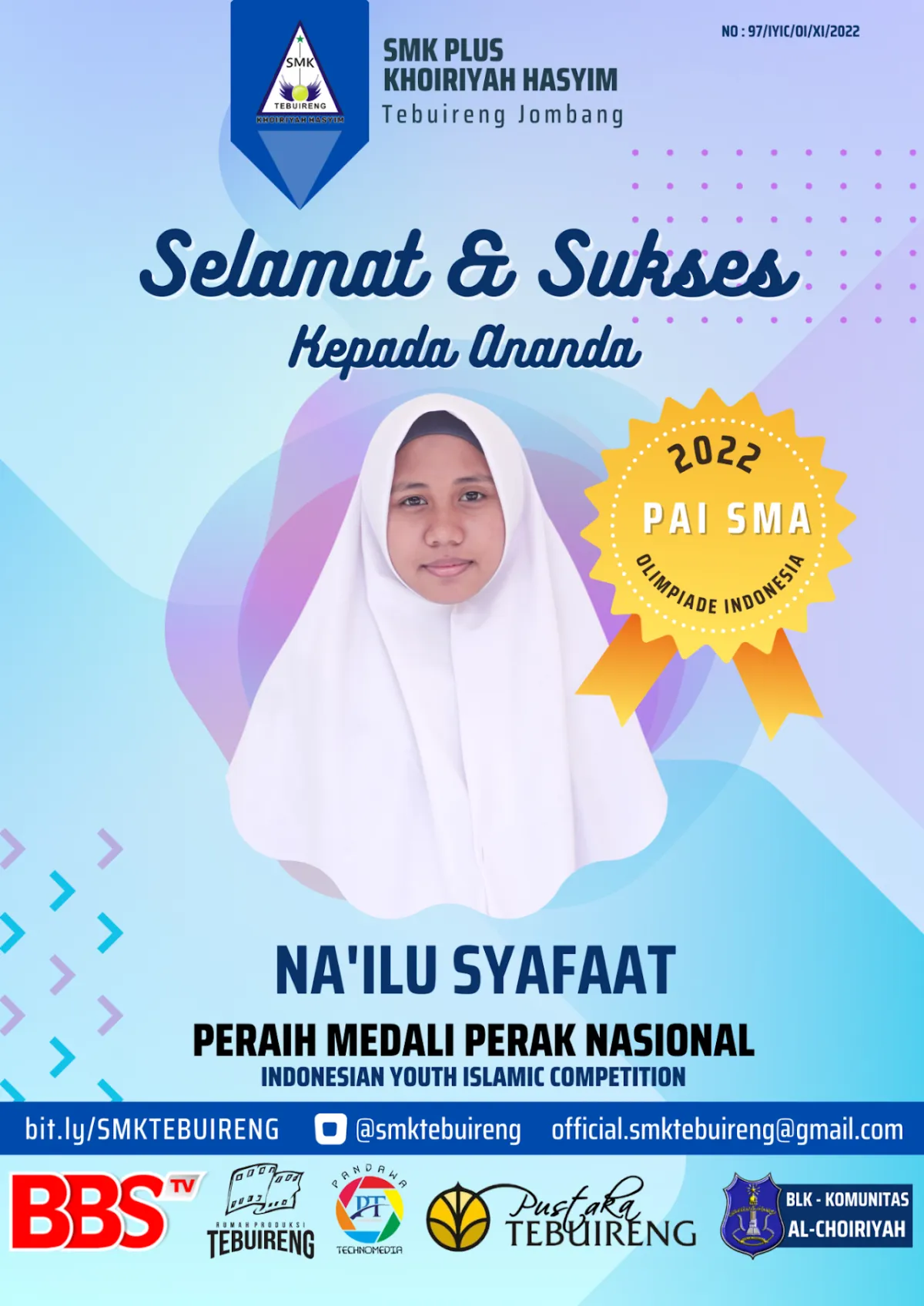 2022 - PERAK INDONESIAN YOUTH ISLAMIC COMPETITION (PAI SMA) TAHUN 2022