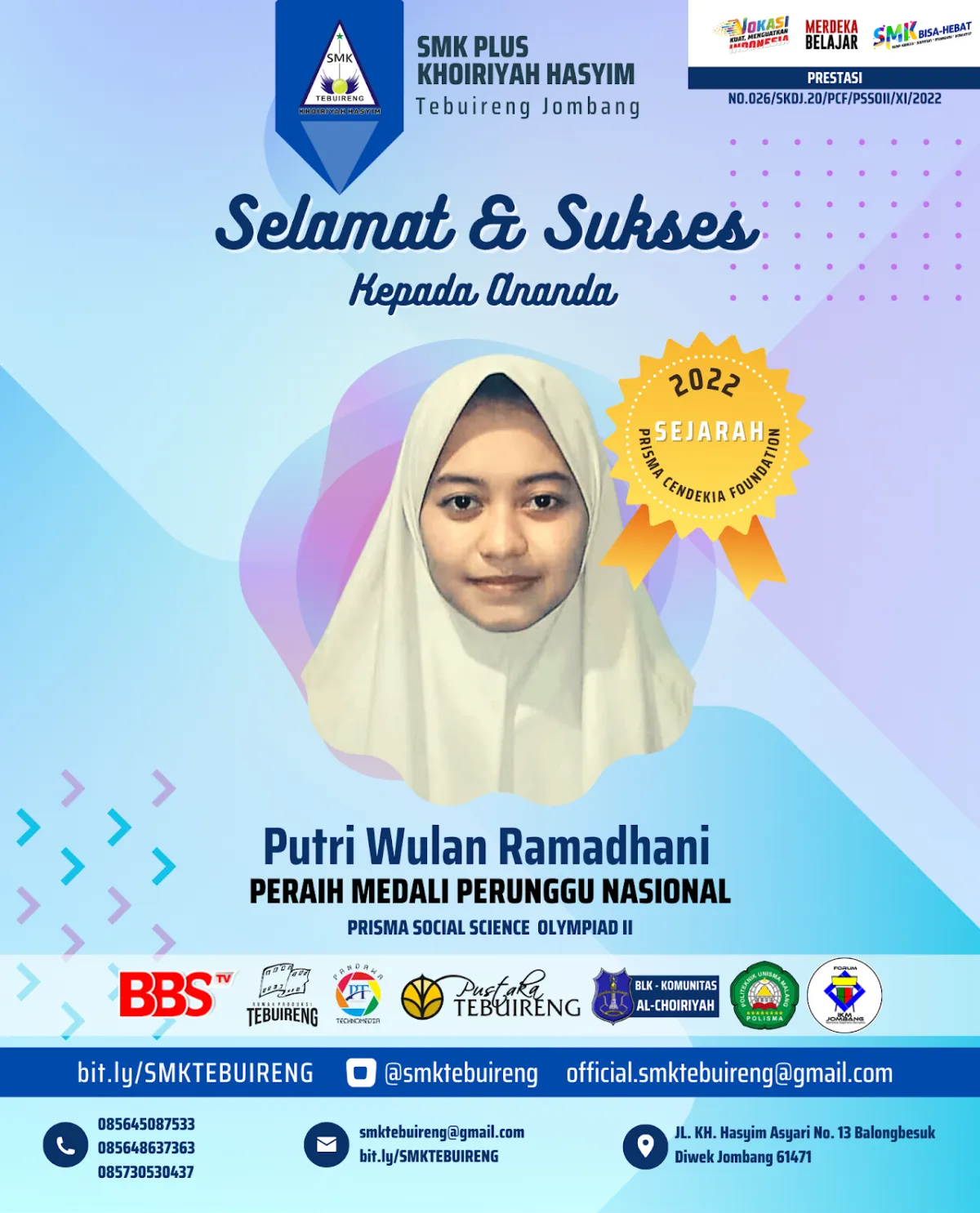 2022- PERUNGGU PRISMA SOCIAL SCIENCE OLYMPIAD II (SEJARAH) TAHUN 2022 - PUTRI