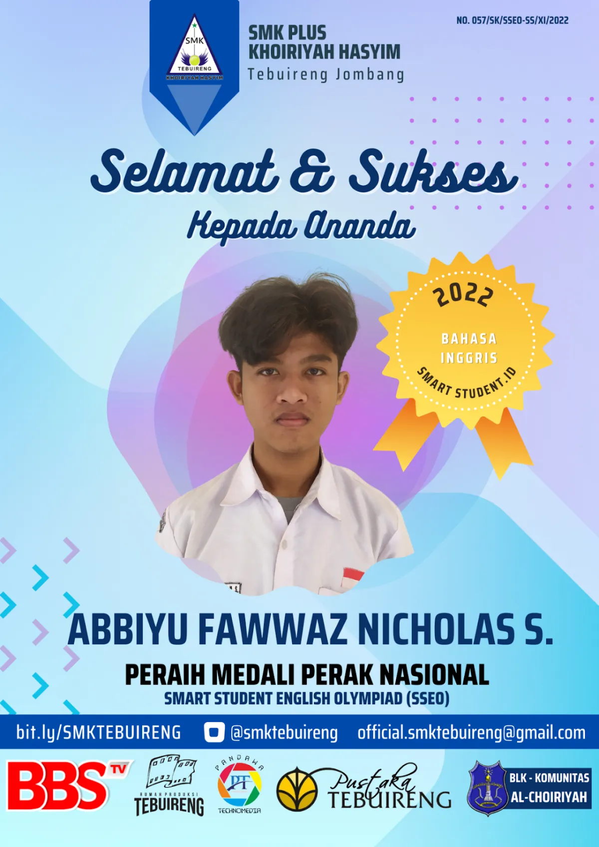 2022 - PERAK SMART STUDENT ENGLISH OLYMPIAD (SSEO) (BAHASA INGGRIS) TAHUN 2022 - ABBIYU